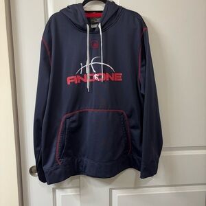 And1 One Hoodie sweatshirt sweater men's 2XL Blue pullover basketball fleece